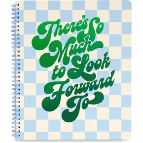 ban.do Rough Draft Large Spiral Notebook with Saying, 11" x 9" with Pockets and 160 College Ruled Pages, I Am Very Busy (gold glitter)