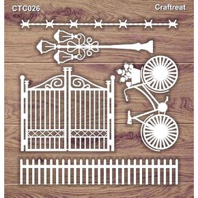 CrafTreat Steampunk Chipboard Embellishments for Card Making and Scrapbooking - Steampunk Bulbs - Size: 5.5X6 Inches - Laser Cut Chipboard Embellishments for Crating Mixed Media