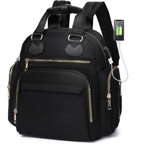 Small Diaper Bag Backpack Mini Baby Diaper Bag with 13 Pockets, Trave Baby Backpack for Boys Girls, USB Charging Port, Wet Dry Bag,3 Insulated Pockets, Stroller Straps,Black in Kuwait