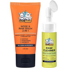 Dog Paw Care Kit (Made in USA)- Paw Cleaner for Dogs & Dog Paw Balm to Protect, Heal Dryness & Cracks for Dog- Also Dog Nose Balm and Dog Paw Washer for All Breeds- Paw Balm Dogs + Dog Paw Cleaner