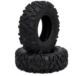 Set of 2 Atv Tires 25x8x12, Optimum Grip Lancer Pattern for Enhanced Off-Road Handling, Super Traction And Control, 25x8-12 Atv Tires Puncture And Abrasion Resistant for Off-Road