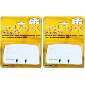 Petite Refill Cards, 2 1/4 x 4, 100 Cards/Pack