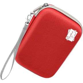 stukcaze Card Storage Box Hard EVA Trading Card Storage Box Game Card Case Travel Carrying Playing Card Case for Sports Cards, Baseball Cards Holds 400+ Cards (Not Including Cards) - Red