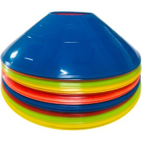 Elandy 20 قطعة قرص كرة القدم المخاريط برو القرص المخاريط تدريب كرة القدم خفة الحركة مخاريط كرة القدم الرياضية حامل المخاريط القرص للتدريب الرياضي كرة السلة، معدات ممارسة التدريب (5 ألوان) in Kuwait