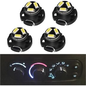 RAVSOFT AC Climate Heater Control LED Lights Bulbs Kit replacement Compatible with 2002-2008 Dodge Ram 1500 2500 3500 Dakota (Blue), Pack of 4