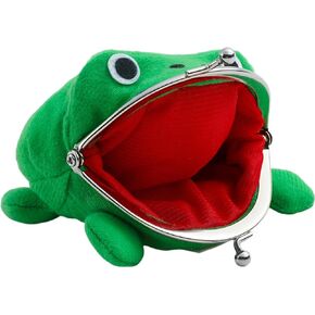 COSTOYFUN Cosplay Anime Frog Plush Coin Purse Exquisite Compact Cute Mini Wallet