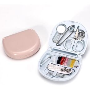 2 Pack Mini Sewing Kit with Foldable Case, Portable Travel Sewing Kit, Sewing Repair Kit Basic for Adult Beginner DIY, Emergency Sewing Kit Supplies with Thread Scissor Needle Pin Button