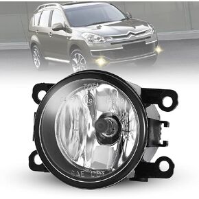 TULALUX Fog Lights Lamps compatible with Nissan Honda Ford Acura Subaru Suzuki Lincoln Jaguar Accessories Driving Fog Light, Replacement 4F9Z15200AA, Clear Len, 1PCS（left=right）