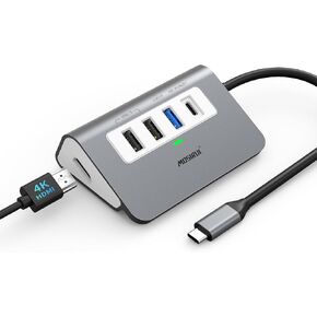 USB C Hub, Mosirui 9-in-1 USB C Hub Multiport Adapter Docking Station USB Hub with 4K@30HZ HDMI, USB 3.0, 5Gbps USB-C 3.0, USB 2.0, 100W PD, SD/TF for MacBook/Dell/HP/Lenovo/Surface, Desktop/Laptop/PC