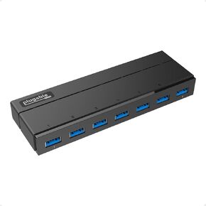 Plugable 7-Port USB 3.0 Hub with 36W Power Adapter - Driverless - Effortlessly Connect Devices and Transfer Data at High Speeds