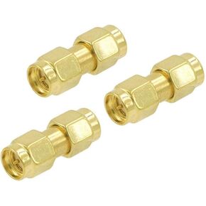 VCE SMA Male to SMA Male Connectors 3-Pack, RF Coaxial Adapter SMA Male Coupler for Antenna, Radio, WiFi, HT