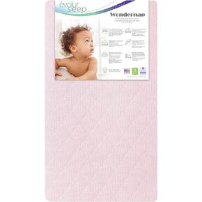 Evolur Wondernap 2 in 1 Full-Size Crib Mattress, JPMA and Greenguard Gold Certified, Crafted from Recycled Sustainable Materials, Blue