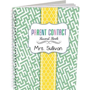 Really Good Stuff Parent Contact Record Book - Couture Style - 1 record book, 49 tabs