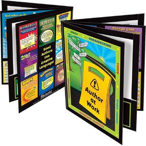 Really Good Stuff Author at Work 4-Pocket Student Folders - Set of 12