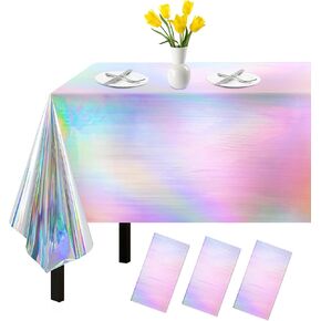 2 Pack Patriotic Tablecloth, Patriotic Decorations 54" x 108" Disposable Plastic Tablecloth, Birthday Party Table Cloth for Kids, Patriotic Themed Party Supplies for Outside, Picnic, Camping, Memorial
