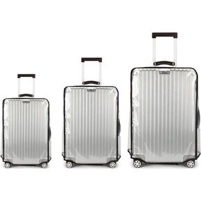 3PCS Luggage Cover Clear PVC Suitcase Cover Transparent Luggage Protector Suitcase Cover Set for Luggage Set of 3 Suitcase Covers for Luggage Travel Luggage Sleeve Protector (20 24 28Inch)