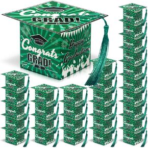 COTOPHER 36 Pack Mini Graduation Cap Gift Boxes, 2024 Graduation Candy Boxes with Tassel, Graduation Centerpieces for Tables Party Decorations, Small Treat Boxes for Graduation Party Favors Supplies