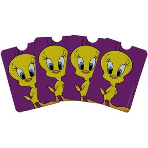 GRAPHICS & MORE Looney Tunes Tweety Bird Credit Card RFID Blocker Holder Protector Wallet Purse Sleeves Set of 4