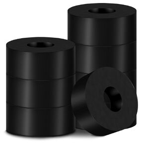 فواصل مطاطية متعددة الأغراض، 1 بوصة OD × 3/8 بوصة معرف × 1/2 بوصة سمك الفواصل المطاطية، غسالات مطاطية مستديرة سوداء البطانات الفواصل غسالات لإكسسوارات السيارة المنزلية (8)