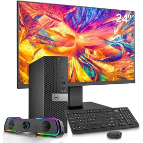 Dell OptiPlex 3040 Desktop Computers with 24" Monitor PC Bundle,16GB Ram New 1TB SSD,Intel AC8260 Built-in WiFi Bluetooth,Intel i5-6500 3.2GHz,HDMI,Refurbished Desktop,Windows 10 Pro (Renewed)