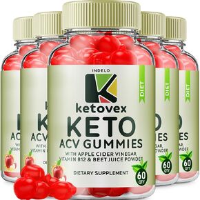 (5 Pack) Ketovex Keto BHB Gummies Advanced Formula, Ketovex BHB ACV Gummies Reviews, Ketovex ACV Keto Vex BHB Gummy Gomitas Ketosis, Ketovex Gummies, B12 (300 Gummies)