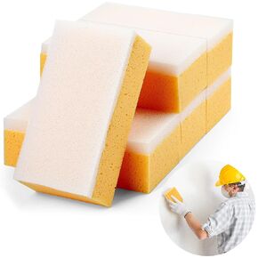 Gisafai 6 Pcs Drywall Sanding Sponge 9 x 4.5 x 3.1 Inch Sanding Blocks Drywall Washable and Reusable Drywall Sponge Sanding Blocks for Smoothing and Finishing Drywall Surfaces Tools