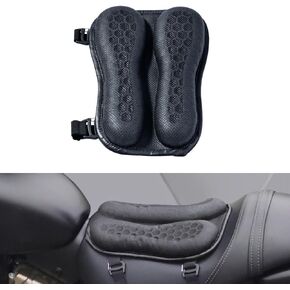 ALINREDBX Motorcycle Seat Cushion, High Elasticity Comfortable Breathable Shock Absorption Motorcycle Gel Seat Rear Pad for Long Rides