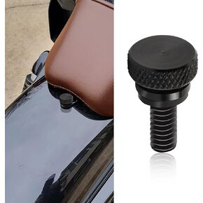 Motorcycle Quick Release Seat Bolt Screw, 1/4 Inch-20 Thread Motorcycle Aluminum Alloy Rear Seat Bolt Mount Screw Replacement for Harley Davidson 1996-2024 (Black)