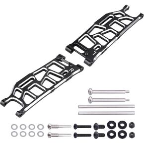 Aluminum Rear Lower Suspension Arms for Arrma 1/8 Kraton/Outcast/Notorious/Talion 6S BLX Upgrades Parts,Replace ARA330654 (Black)