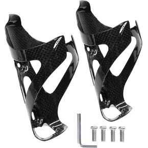 حامل زجاجة مياه للدراجة من NewTH مصنوع بالكامل من ألياف الكربون وخفيفة الوزن وقوية للغاية وأقفاص زجاجة مياه للدراجة ومعدات الركوب وحامل زجاجة مياه لدراجة الطريق MTB (لامع-قطعتان) in Kuwait