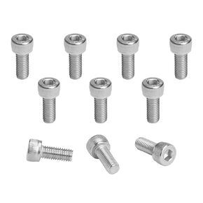 Xcotro 10PCS Water Bottle Cage Bolts Holder Screws, Bike Bicycle Cycling Bracket Rack Bolts Screws Accessories, Stainless Steel M5x12mm Hex Socket Head Screws