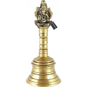 Himalayan Craft Bell Brass Pooja Hand Bell Ghanti for Puja Ghanti for Temple House Brass Bell for Puja - Handmade in India