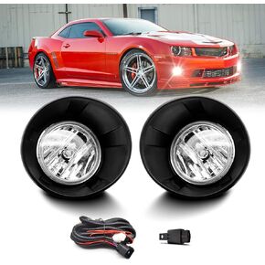 Fog Light Driving Lamp Assembly For 2010-2013 Chevy Camaro with Wiring Harness and Switch