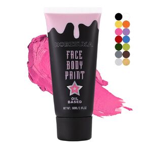 BOBISUKA Black Face Paint, Blendable Cream Body Painting Kit, Eye Black for Sports Baseball Softball Football, Facepaint for Skull Joker Vampire, Halloween Skeleton Cosplay, Costume, Parties, Stage
