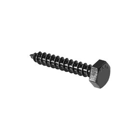GEAIN Stainless Steel Black Lag Bolts 5/16" x 1-1/2" Hex Lag Screws (25 pcs) Stainless Black Oxidized