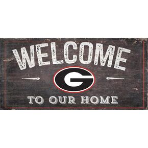 Fan Creations Georgia Bulldogs 12" x 6" Distressed Welcome to Our Home Wood Sign