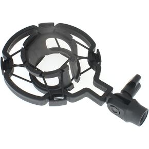 FDXGYH Microphone Shock Mount Anti-Vibration Suspension Shock Mount Mic Holder Clip for 42~46mm Diameter Studio Condenser Mic [Black]