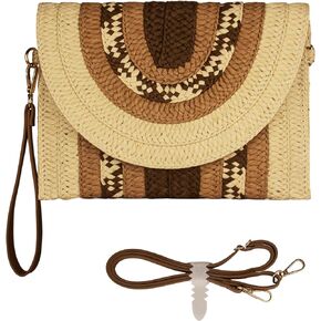 DELUZIO Summer Straw Crochet Beach Bag Woven Handbag Clutch Boho Purse for Women in Saudi Arabia