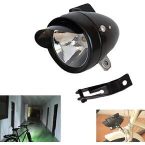 Cool Metal Shell Bright Classical Cool Bicycle Headlight Retro Vintage Bike LED Light Night Riding Safety Front Head Lamp Fog Headlamp