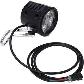 Electric Scooter Front Light, 10 Inch Bike Front Light 12‑72V 2 in 1 Electric Bike Horn Headlight for Cycling Accessories