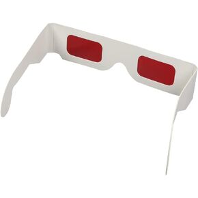 Heyiarbeit 20pcs Red-Red 3D Glasses Carboard Frame White Resin Lens 3D Movie Game-Extra Upgrade Style