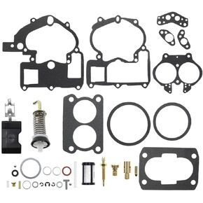MARKGOO 3302-804844002 Carburetor Rebuild Kit Replacement for Mercruiser 3.0L 4.3L 5.0L 5.7L & Mercury Marine Mercarb Rochester 2 BBL Carb Repair Kit Sierra 18-7098-1 3302-804844001 804844 with float