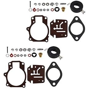WFLNHB 2pcs Carburetor Repair Kit with Float replacement for Johnson Evinrude 396701 18 20 25 28 30 35 40 45 48 50 55 60 65 70 75 HP