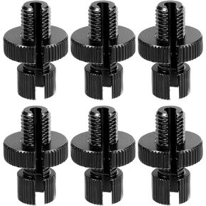 X AUTOHAUX 6 Pcs M10 Brake Clutch Cable Line Adjuster Screw Adjusting Bolt with Slotted for Motorcycle Bike Scooter Aluminum Alloy Black