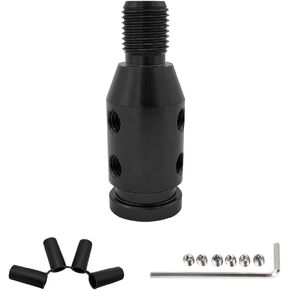 Universal Gear Shift Knob Adapter, M10×1.5 Aluminum Alloy Shifter Knob Adapter for Non-Threaded Shifters, Shifter Knob Boot Retainer Gear Stick Connector, Car Accessories (Black) in Saudi Arabia