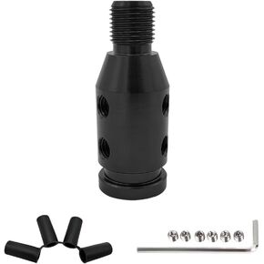 محول مقبض ناقل الحركة povtii، M12×1.25 محول مقبض ناقل من سبائك الألومنيوم للمحولات غير الملولبة، موصل عصا ناقل الحركة لمقبض ناقل الحركة، ملحقات السيارة (أسود)