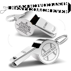 Whistle Thank You Baseball Gifts for Coaches Teachers Whistle Emergency Coach Referee Lifeguard Loud Whistle for Men Women Referees Coaches School Sports Coaches Whistle with Lanyard Cheer Coach Gift.