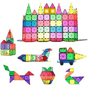 iMissiu 78pcs Magnetic Building Blocks for Kids 3D Educational Construction Tiles Set- Super Durable with Strong Magnets and Superior Color- Learning Construction Toy for Age 3 4 5 6 7 Years Old