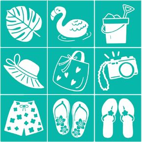 JAJADO Sea Animal Silk Screen Stencil Reusable Ocean Cretures Stencils 8.5x11 inch, Sea Life Self Adhesive Screen Print Stencils for Painting on Wood Canvas Fabric Glass Wall Floor Decor DIY Rock