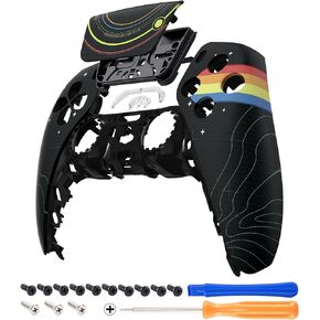 eXtremeRate Stars Explorer Front Housing Shell with Touchpad Compatible with ps5 Controller BDM-010 BDM-020 BDM-030 BDM-040, DIY Replacement Shell Custom Touch Pad Cover Compatible with ps5 Controller